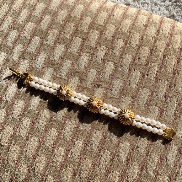Monet Double Strand Faux Pearl Bracelet
